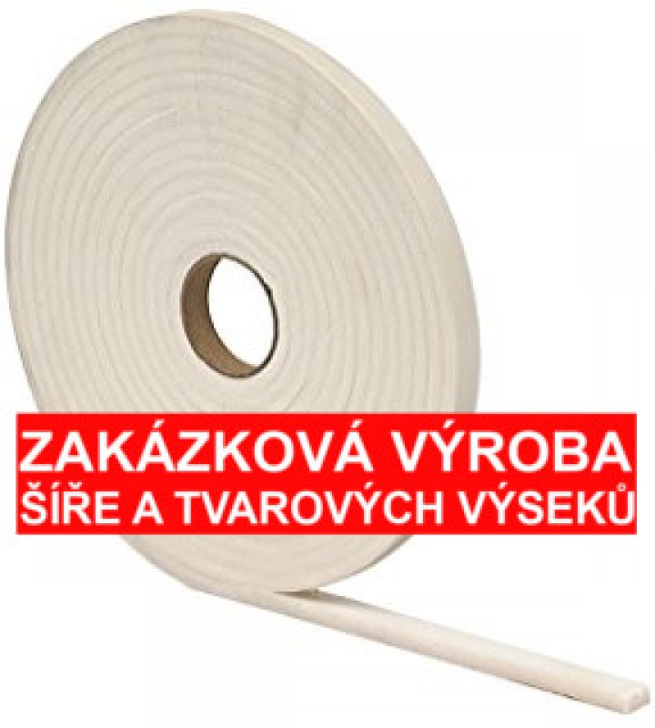  EPDM samolepící těsnění 1mm, bílá | hanak-trade.cz